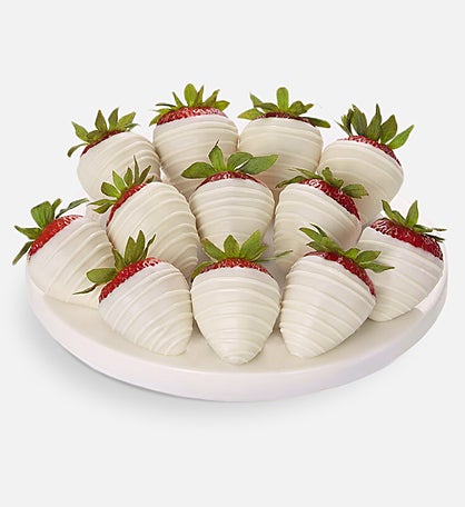 Pure White Dipped and Drizzled Strawberries™ - 12ct & 24ct