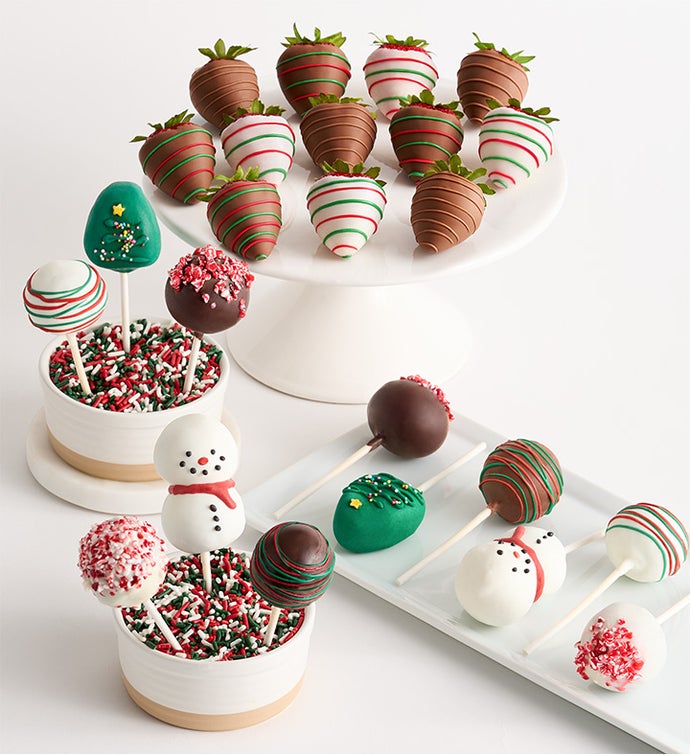 Holiday Cake Pops™ with Holiday Cheer™ Dipped Strawberries