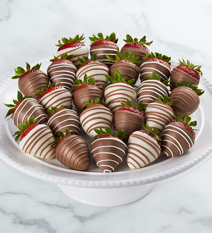 gourmet drizzled strawberries
