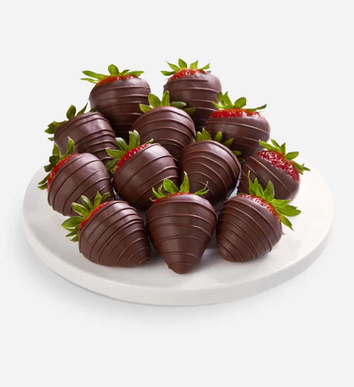 Decadent Dark Chocolate Strawberries   12ct