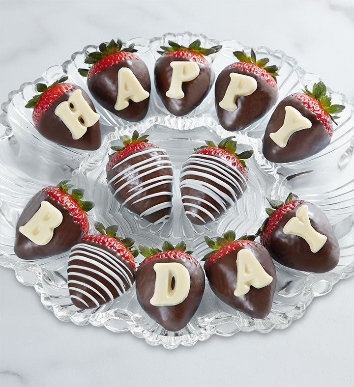 Happy Birthday Chocolate Covered Strawberries