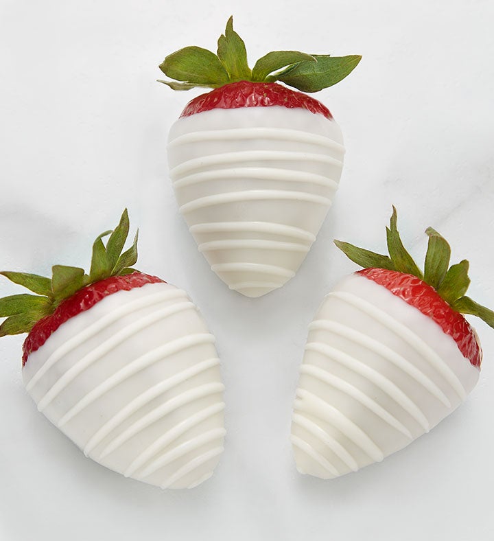 Pure White Dipped and Drizzled Strawberries™   12ct & 24ct