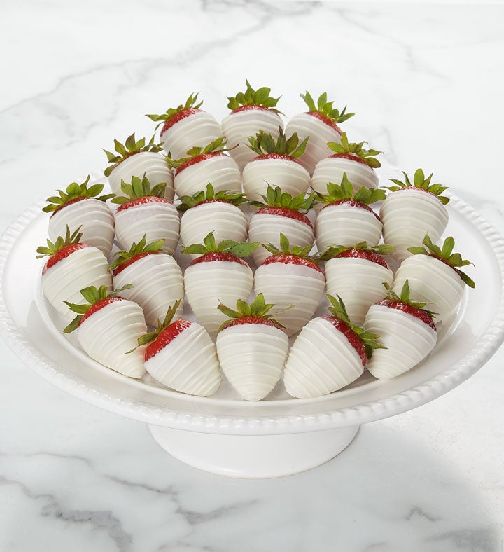 Pure White Dipped and Drizzled Strawberries™   12ct & 24ct