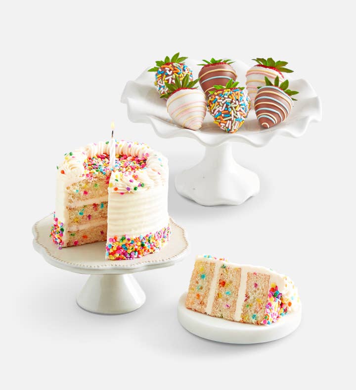 " Cake with ct Birthday Strawberries