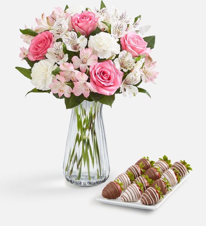 Deliciously Decadent™ Cherished Blooms & Drizzled Strawberries