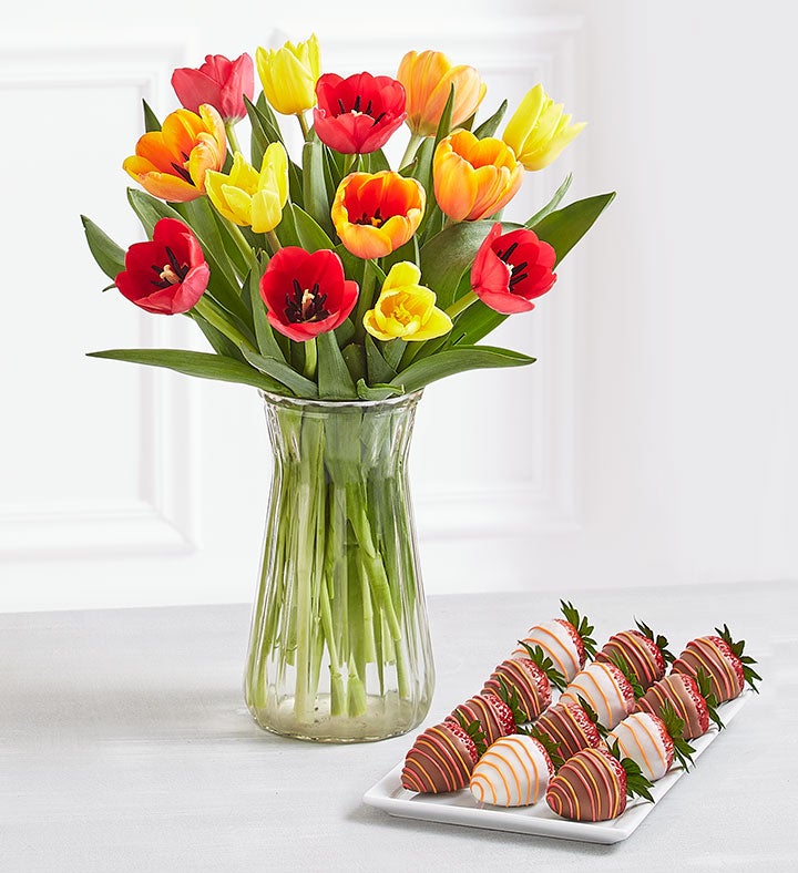 Deliciously Decadent™ Fall Tulips & Autumn Strawberries