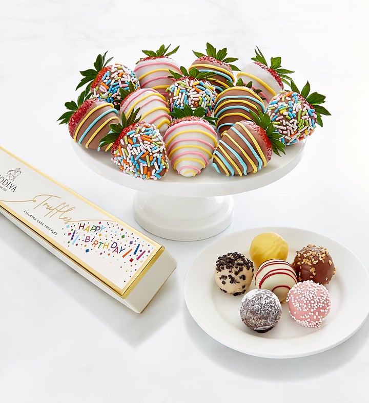 Godiva® 6pc Birthday Truffles & Birthday Strawberries