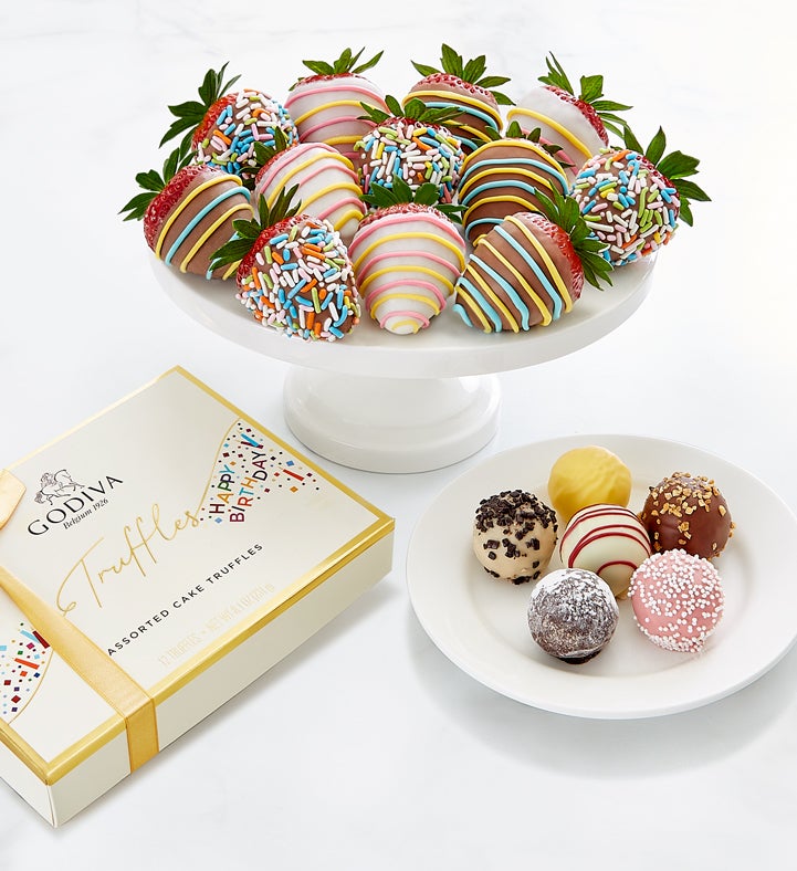 Godiva® 12pc Birthday Truffles & Birthday Strawberries