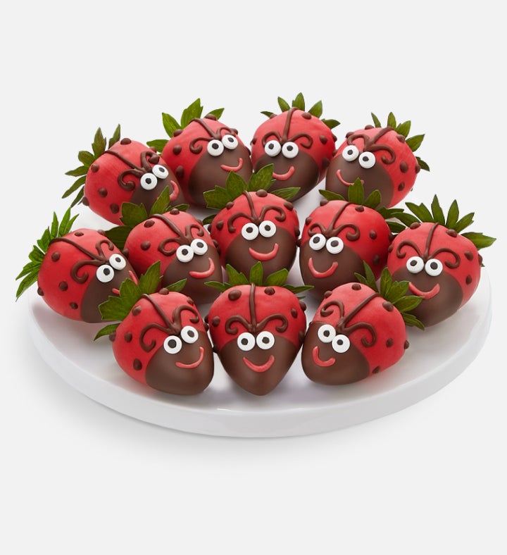 Ladybug Design Dipped Strawberries - 12ct & 24ct