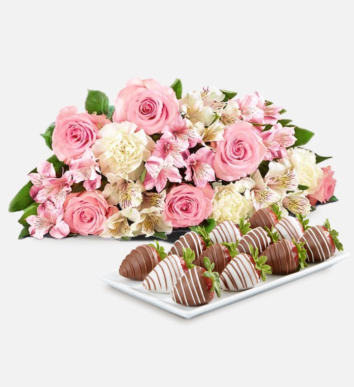 Deliciously Decadent™ Cherished Blooms & Drizzled Strawberries