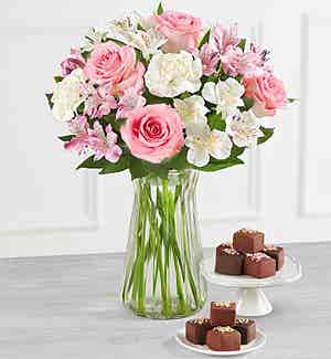 Product - Deliciously Decadent™ Cherished Blooms & Celebration Cheesecake Bites™