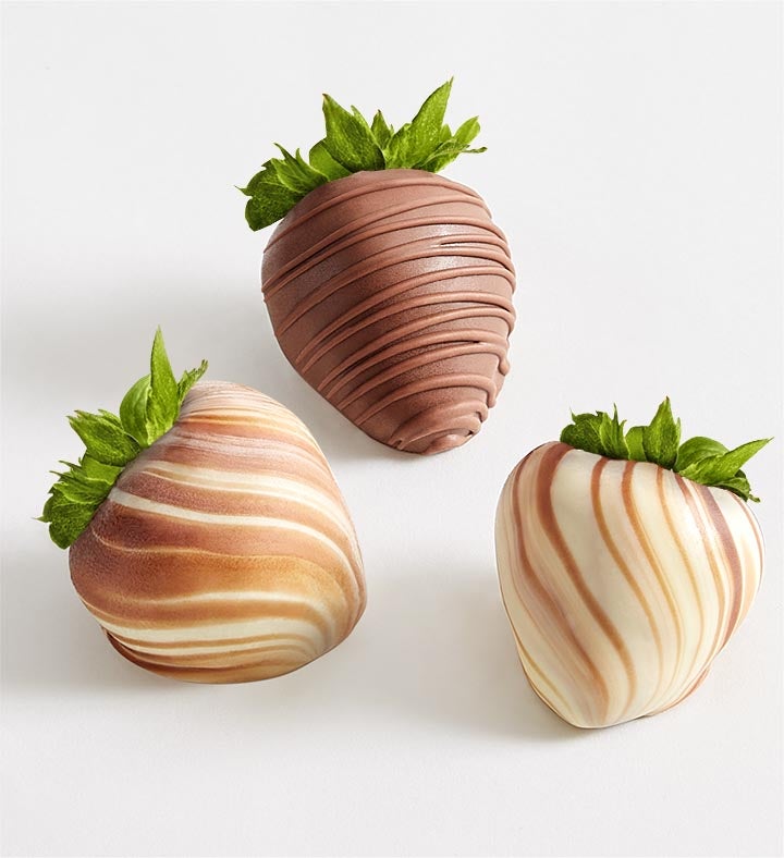 Marbleized Artisan Belgian Chocolate Strawberries
