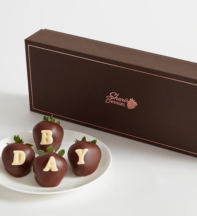 Happy Birthday Wishes™ Artisan Belgian Chocolate Covered Strawberries