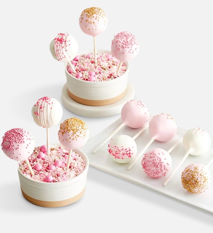 Pink & White Cake Pops