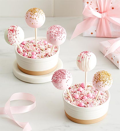 Pink & White Cake Pops