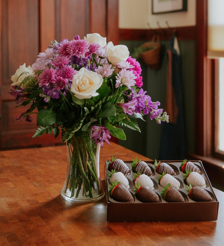 Lavender Garden & Mother’s Day Drizzled Strawberries