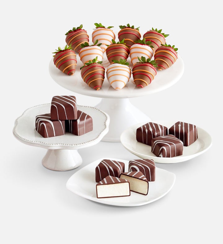 Classic Cheesecake Bites™ with Gourmet Autumn Dipped Strawberries