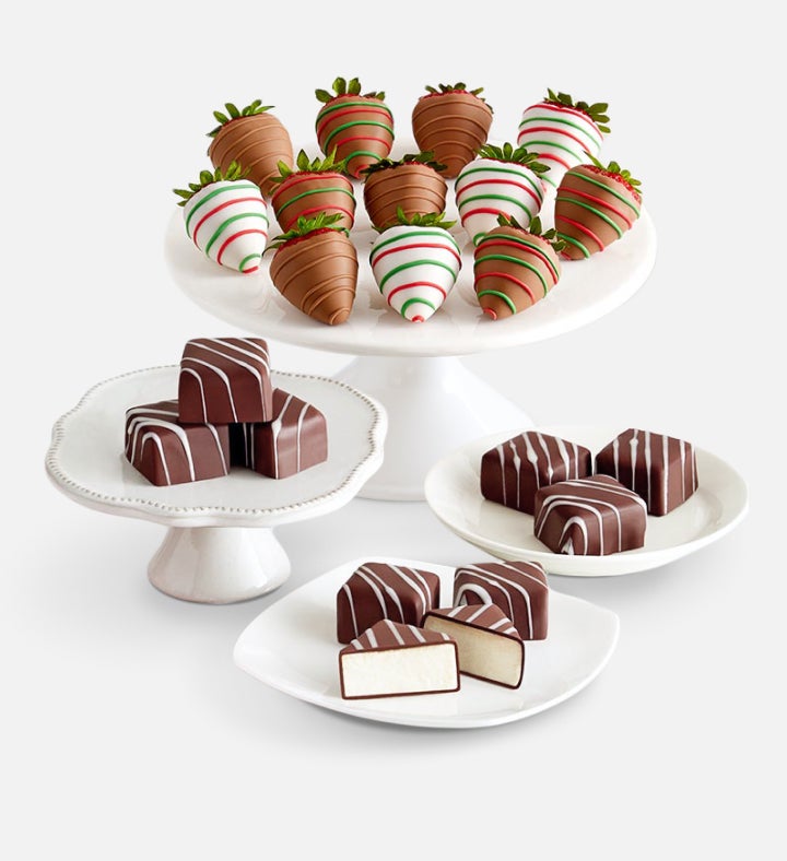 Classic Cheesecake Bites™ with Holiday Cheer™ Dipped Strawberries