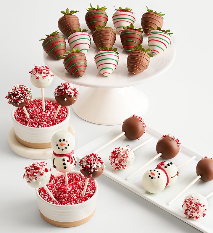 Holiday Cake Pops™ with Holiday Cheer™ Dipped Strawberries