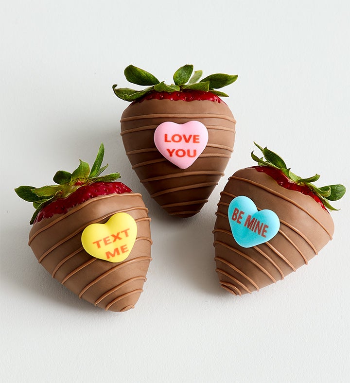 Conversation Hearts™ Dipped Strawberries