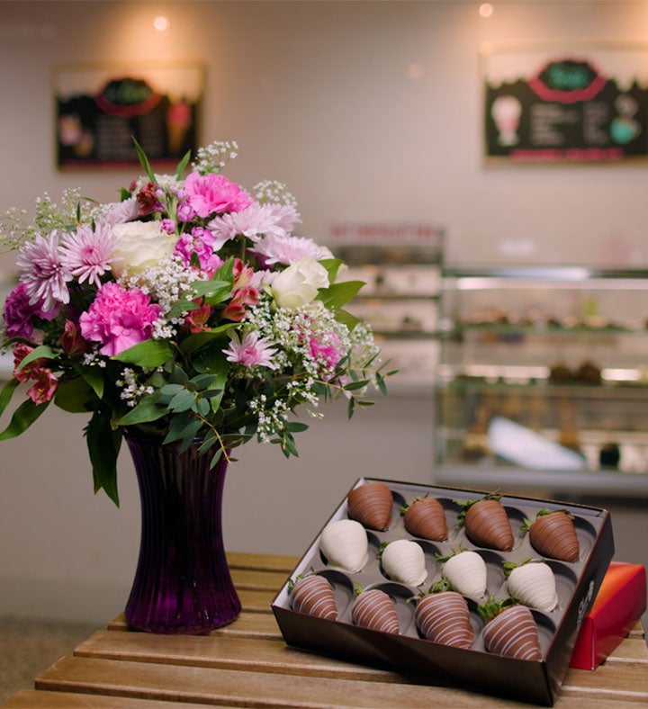 Lavender Garden & Mother’s Day Drizzled Strawberries